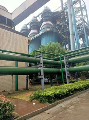 江蘇省新沂市中新鋼鐵公司熱風(fēng)爐烘爐施工